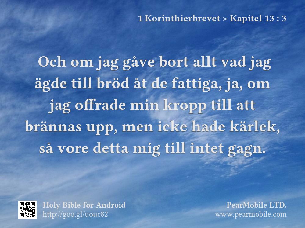 1 Korinthierbrevet, Kapitel 13:3